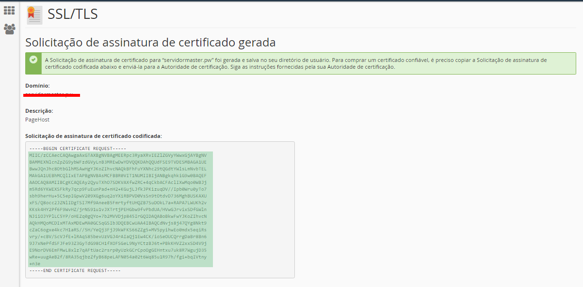 SSL/TLS SOLICITACAO DE ASSINATURA